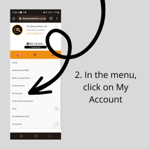 How to access your account 2.