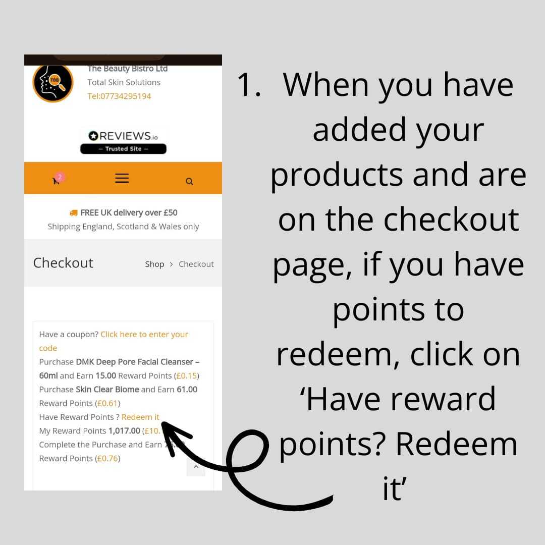 How to redeem reward points 1
