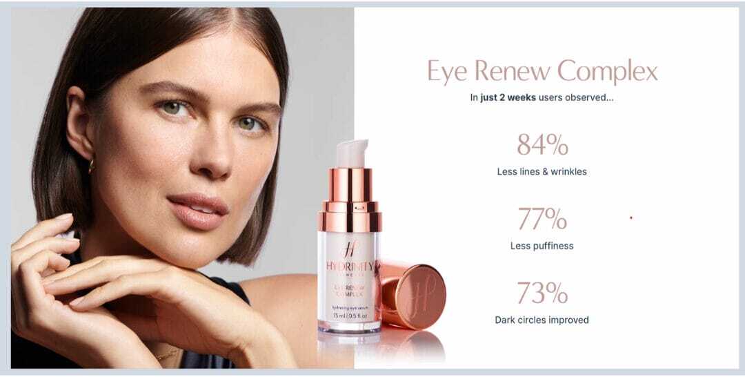 Hydrinity Eye Complex, eye cream, dark circles, puffy eyes, firming