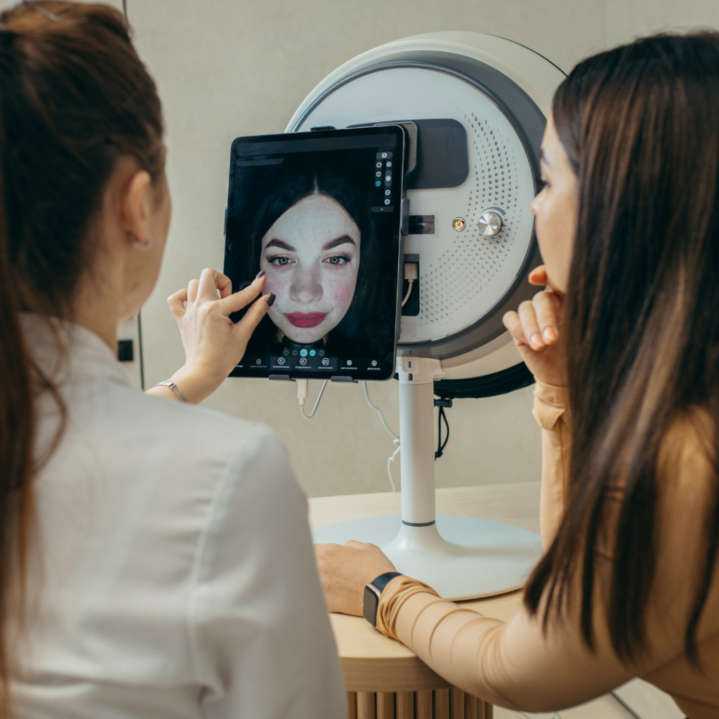 Skin Analysis, observation,