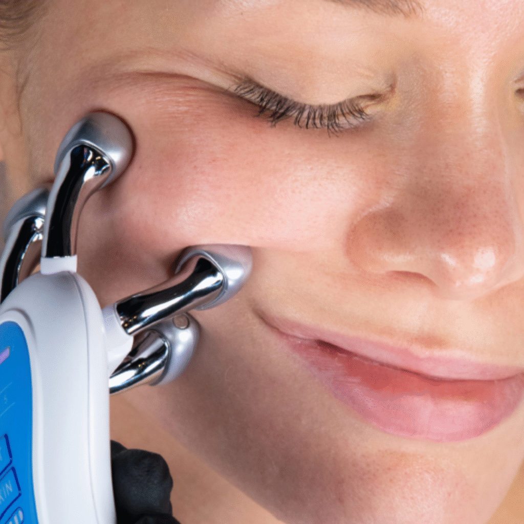 BT Sculpt, muscle lifting, skin firming, skin tightening, sculpting, face, at-home device, electrical device, home facial