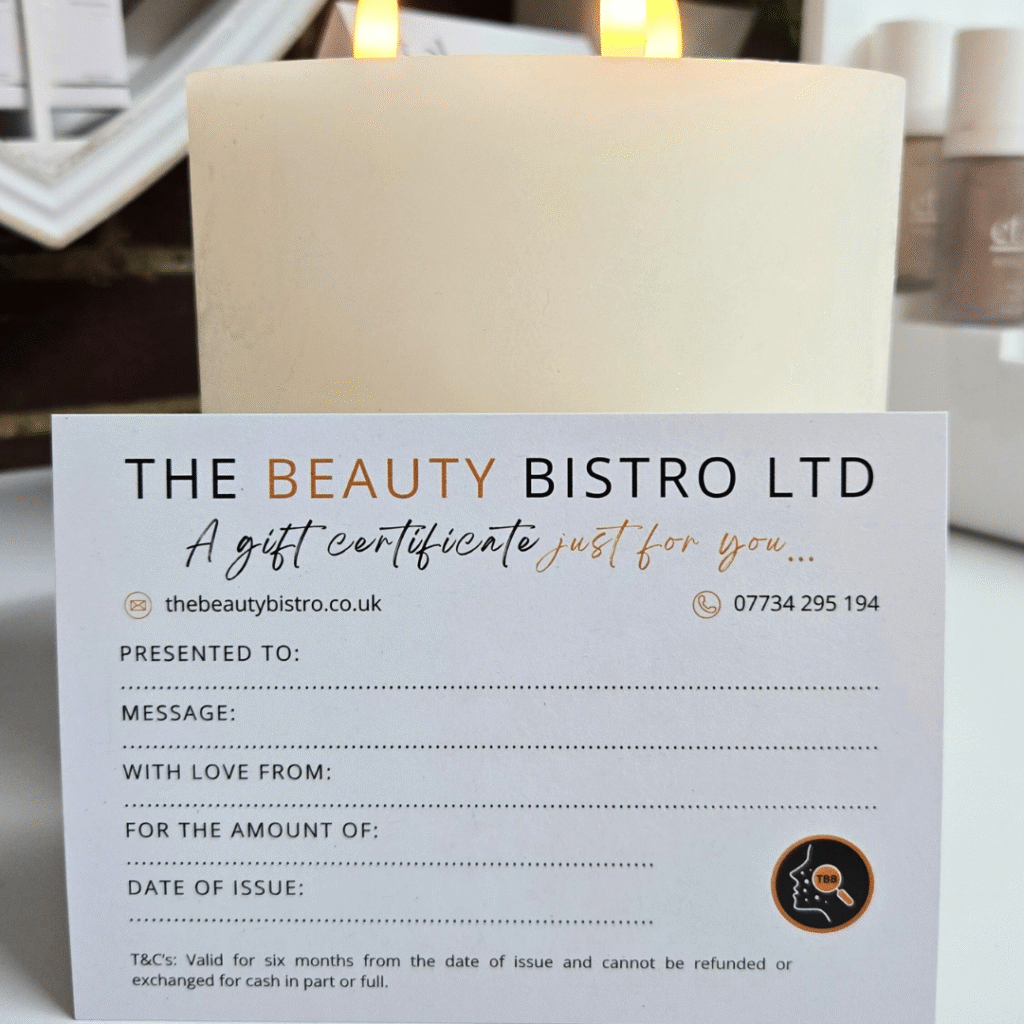 Gift Card, Bespoke Facials, skincare, skin treatments,