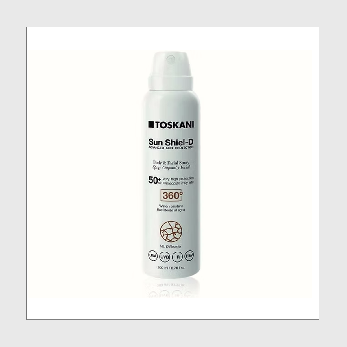 Toskani Sun Shiel-D Body and Facial Spray SPF50+ 200ml