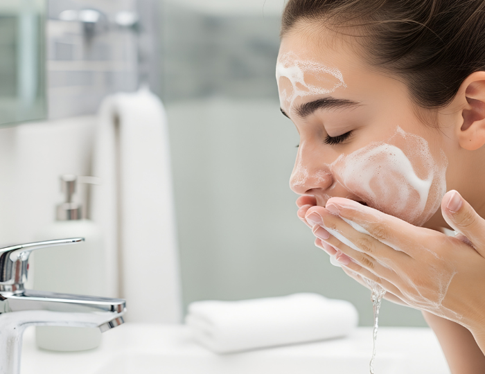 Skin, skin physiology, should I clean my skin in the morning, chronic skin conditions, washing, face cleansing, cleansers, face